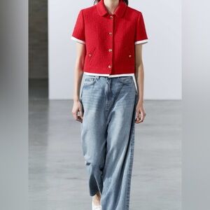 Red Short-Sleeve Jacket